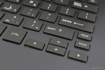 Strange PgUp and PgDn layout. These keys are too small and spongy to be comfortable to use