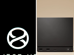 The Project Helix logo next to a picture of the Steam Machine