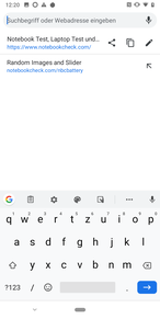 Keyboard in portrait mode