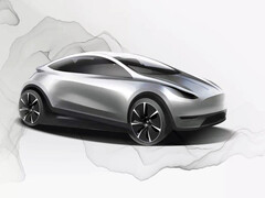 The initial Model 2 platform design teaser. (Image source: Tesla)