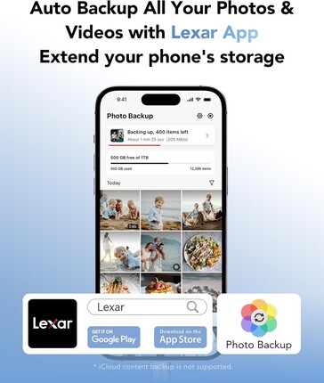 App support is available (Image source: Lexar)