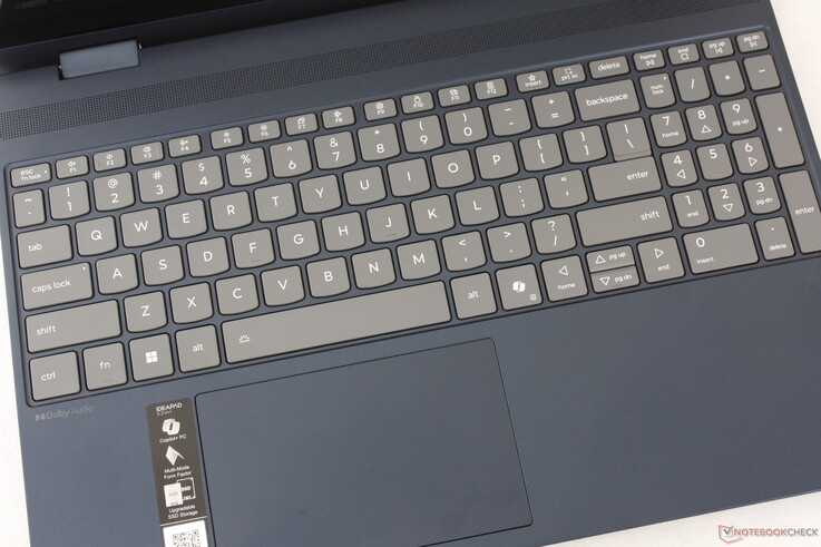 Key travel is shallower than a ThinkPad but still relatively firm. Meanwhile, the 12 x 7.5 cm clickpad is sufficient albeit slightly cramped for vertical cursor movement