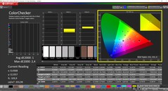 CalMAN ColorChecker (profile: P3, target color space: P3)