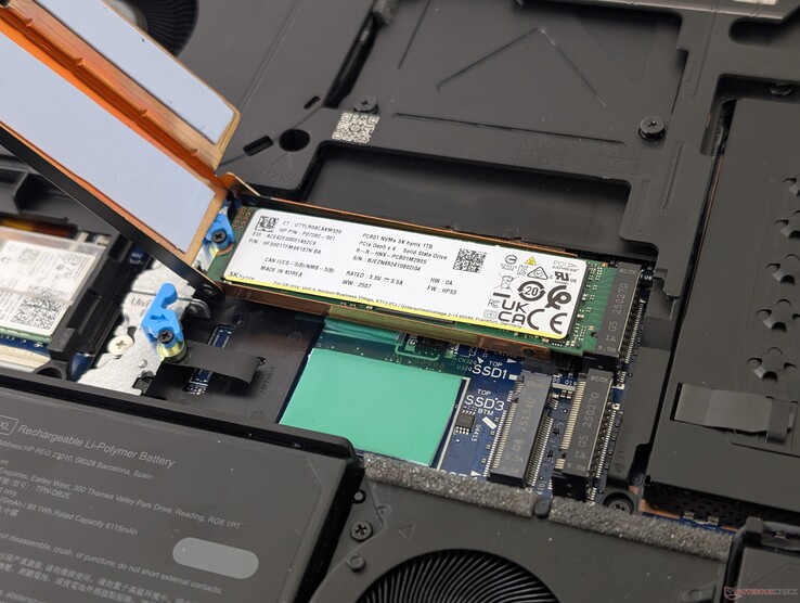 Primary SSD with heat spreader removed
