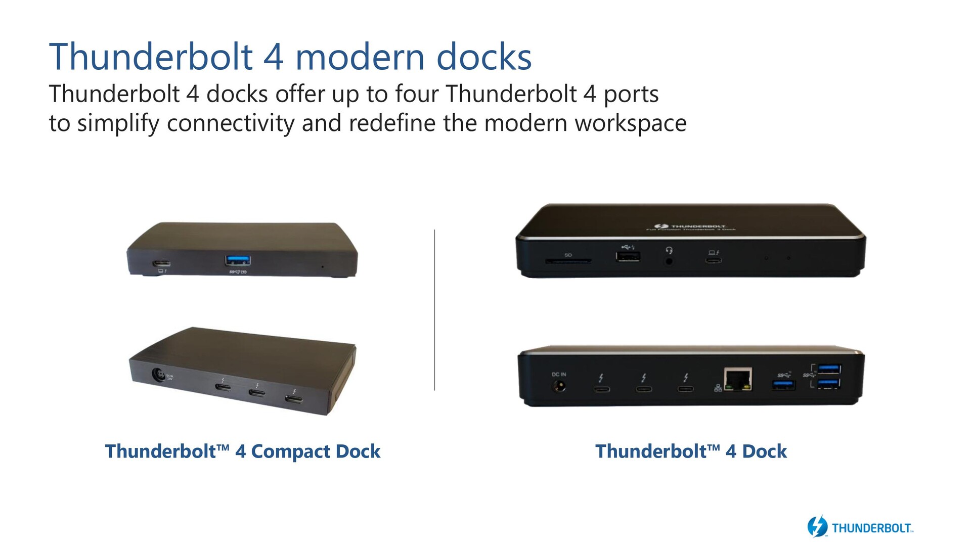 Intel introduces Thunderbolt 4 combining the best of Thunderbolt 3 and USB4  with universal connectivity and enhanced security -  News