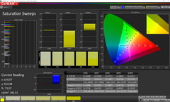 CalMAN Saturation Sweeps (target color space P3)