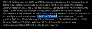 AMD Ryzen 7 5700 vs Intel Core i5-14000F (image via AMD)