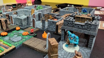 Printed dungeon pieces instead of just pen and paper
