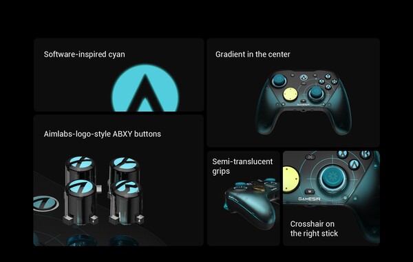 The GameSir G7 Pro Aimlabs Edition has a custom color scheme. (Image source: GameSir)
