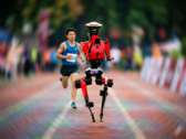 The "Lighting" robot completed the half-marathon 7 minutes faster than Jacob Kiplimo. 