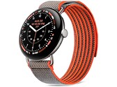 The watch comes with a 45mm case in Satin Pyrite with a Performance Loop band in Rye that carries a water-repellent coating.