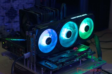 The KFA2 GeForce RTX 4070 EX Gamer during the noise emission test