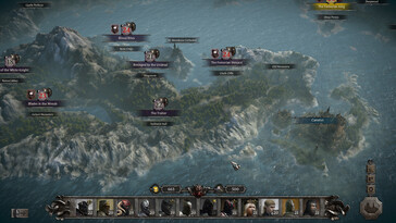 An image showing the world map in King Arthur: Knight's Tale.