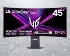 LG 45GX950A 45-inch 5K2K OLED gaming monitor front side is shown (Image source: LG with edits)