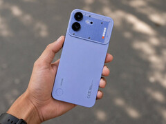 The Nothing Phone (4b) in blue.