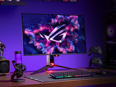 The ROG Swift OLED PG32UCDMR looks an awful lot like the PG32UCDM, latter pictured. (Image source: Asus)