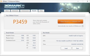 3DMark 11 battery mode