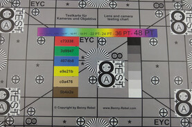 Photo of test chart