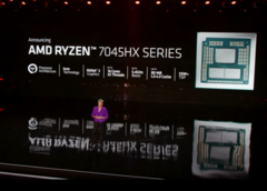 AMD CEO introduces the chiplet-based Dragon Range-HX lineup for enthusiast laptops at CES 2023. (Image: AMD CES 2023 Keynote)