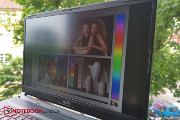 Outdoors, viewing from a side angle