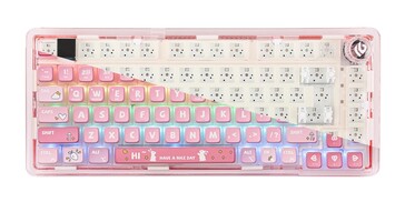 The Pink Epomaker X Leobog K81 mechanical keyboard has clear cosy setup intentions. (Image source: Epomaker - edited)