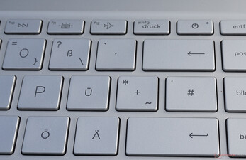 The power button is integrated into the keyboard - not really ideal