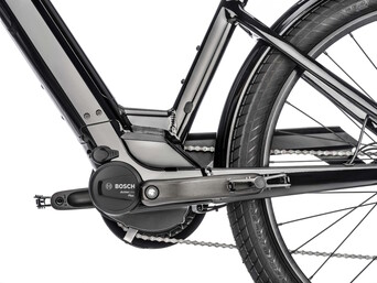 The Lundi 27 ES is powered by a mid-drive motor