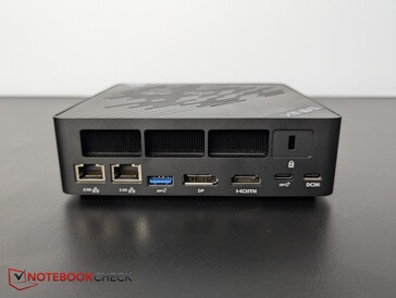 Rear: Dual 2.5G Ethernet, USB-A 3.2 Gen2, DP 1.4, HDMI 2.1, USB-C 3.2 Gen2x2, Kensington