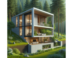 Passive houses: the future of sustainable living? (symbolic image: Bing AI)