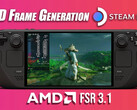 AMD FSR 3.1 and frame generation on Valve Steam Deck bumps up its gaming performance (Image source: ETA Prime)