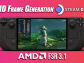 AMD FSR 3.1 and frame generation on Valve Steam Deck bumps up its gaming performance (Image source: ETA Prime)