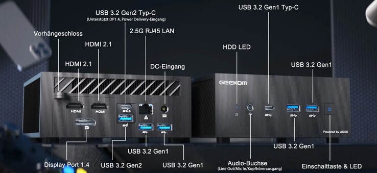 The Geekom AS 5's extreme ports (source: Geekom)