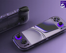 The Odin 3 is actually powered by a Dragonwing Q8 SoC. Pictured: the clear purple colorway of the gaming handheld.