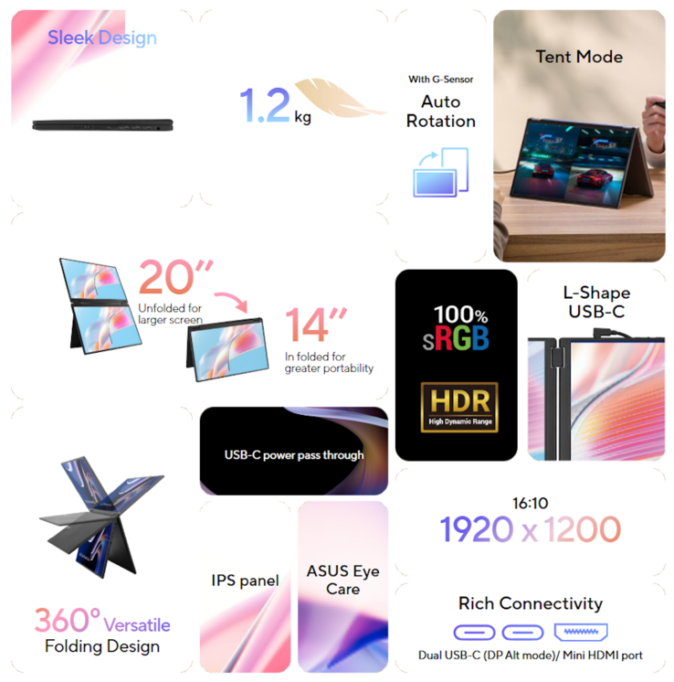 Asus ZenScreen Duo features overview