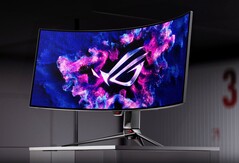 The Asus ROG Swift OLED PG39WCDM is a 39-inch, 21:9 OLED gaming monitor with Nvidia G-Sync support and excellent colour reproduction. (Image source: Asus)