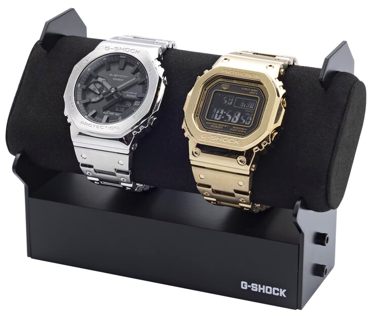 The G-Shock watch holders come single-watch and dual-watch versions. (Image source: Casio)