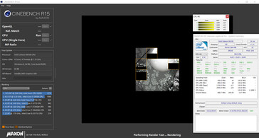 System information during a CB R15 Multi 64Bit benchmark