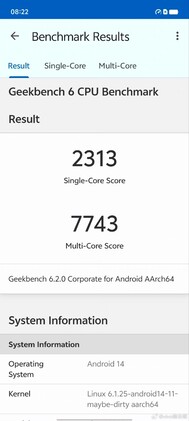 MediaTek Dimensity 9300 Geekbench CPU score (image via Weibo)