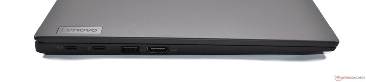 left: 2x Thunderbolt 4, USB A 3.2 Gen 1, HDMI 2.0