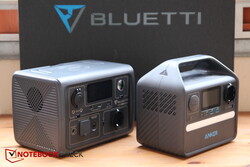 Left: Bluetti EB3A; Right: Anker 521; Back: PV200