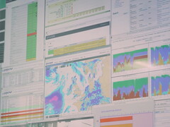 Screen with weather data