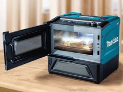 The Makita MW001G portable microwave has a 500 W maximum output. (Image source: Makita)