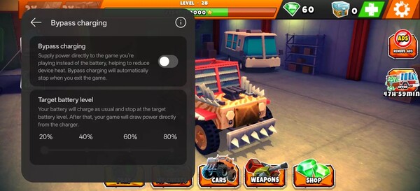 Bypass charging on devices such as the OnePlus 13R is currently limited to gaming. (Image source: OnePlus Community)