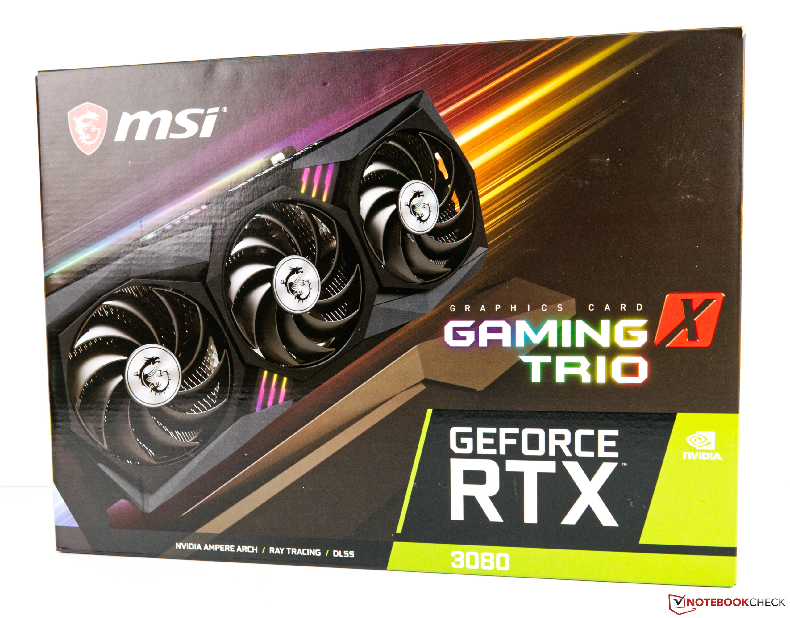MSI GeForce RTX 3080 Gaming X Trio 10G desktop graphics card in