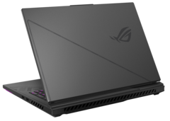 Asus ROG Strix G16 (2023) from the rear (Source: Asus)