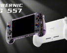 The Anbernic RG 557 gaming handheld will be available in two colors - purple and white. (Image source: Anbernic)
