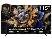 The TCL X955 MAX TV features a 115-inch QD Mini LED panel with a 144 Hz variable refresh rate (Image source: TCL)