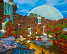 An image showing a base in The Planet Crafter, currently 50% off on Steam.