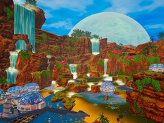 An image showing a base in The Planet Crafter, currently 50% off on Steam.