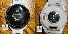 Hands-on photos of the Forerunner 265s leaked last year. (Image source: the5krunner)